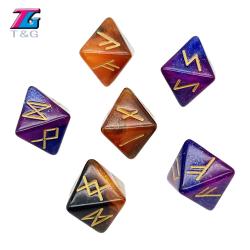 Astroloji Zar Seti: Kehanet için 3 Parça 8 Yüzlü İnci Tarot Zarı
