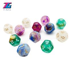 Astroloji Zar Seti: Kehanet için 3 Parça 8 Yüzlü İnci Tarot Zarı