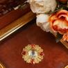 Scatola per ceneri cattoliche e ostensorio: reliquiario sacro con pietre preziose