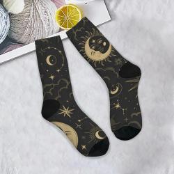Vintage Astroloji Çorapları | Göksel Güneş ve Galaksi Baskılı