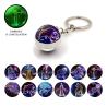 Porte-clés lumineux céleste : Porte-clés zodiaque galaxie ciel étoilé