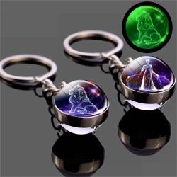 Porte-clés lumineux céleste : Porte-clés zodiaque galaxie ciel étoilé