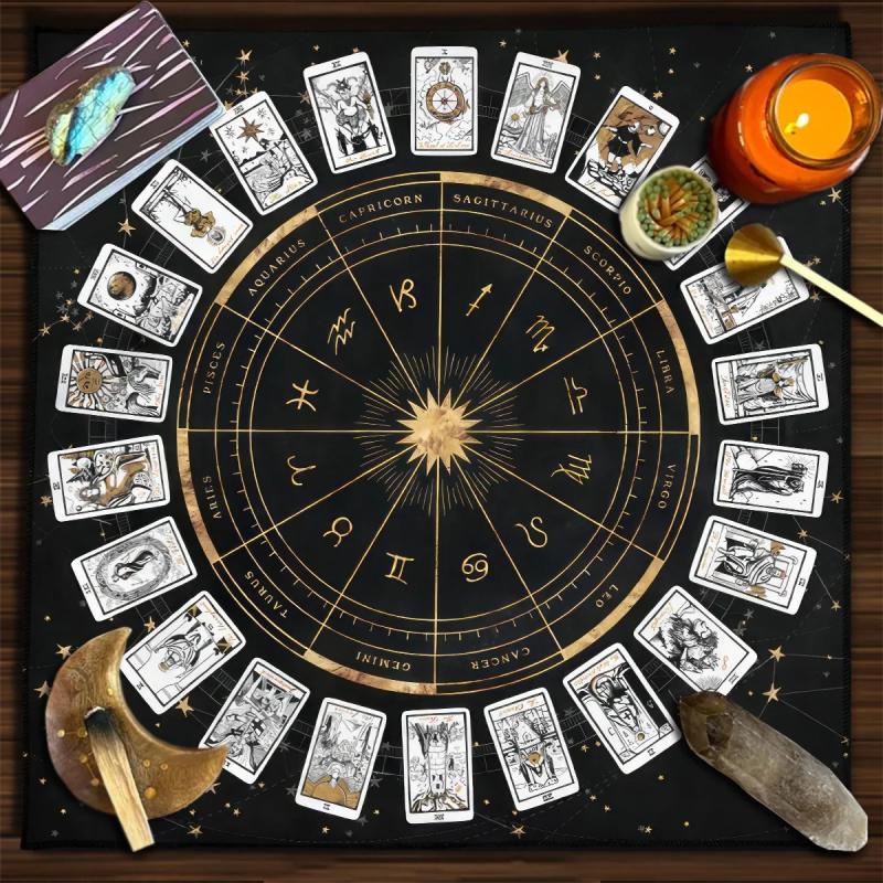 Tarot Okuma Örtüsü: Kehanet ve Astroloji İçin 12 Takımyıldız Dizilimi