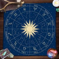 Astroloji Duvar Halısı: Zodyak Çarkı, Sunak Örtüsü ve Tarot Masa Örtüsü