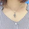 Collier pendentif Gawu Box - Vajra Sutra ouvrable et zircon