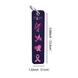 Pink Ribbon Breast Cancer Awareness Keychain Gift