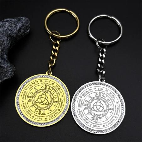 İrlanda Düğümü Astroloji Anahtarlık - 12 Takımyıldız | Wiccan Takıları