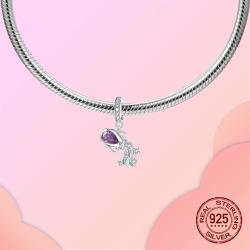 Sterling Silver Aquarius Constellation Pendant Charm for Bracelets