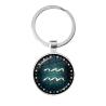 Zodiac Constellation Glass Dome Keychains - All Signs