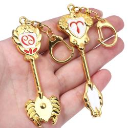 Zodiac Keychain Set - Romantic Star Sign Pendants (Aries, Libra, etc.)