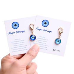 Türkischer Schlüsselanhänger mit blauem Nazar-Auge – Niedlicher Anhänger & personalisiertes Geschenk
