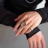 Sterling Silver Geometric Crystal Ring | Punk & Elegant Design