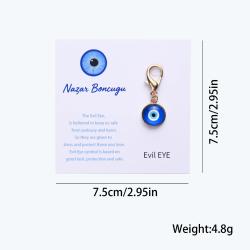 Türkischer Schlüsselanhänger mit blauem Nazar-Auge – Niedlicher Anhänger & personalisiertes Geschenk
