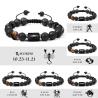 Lava Rock Zodiac Bracelet | 12 Sign Charms for Men & Friends