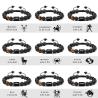Lava Rock Zodiac Bracelet | 12 Sign Charms for Men & Friends