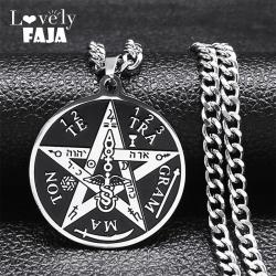Collier pentagramme gothique | Amulette en acier inoxydable pour femme