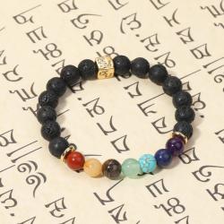 Zodiac & Chakra Bracelets - Stainless Steel with Volcanic Stones