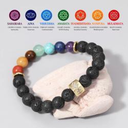 Zodiac & Chakra Bracelets - Stainless Steel with Volcanic Stones