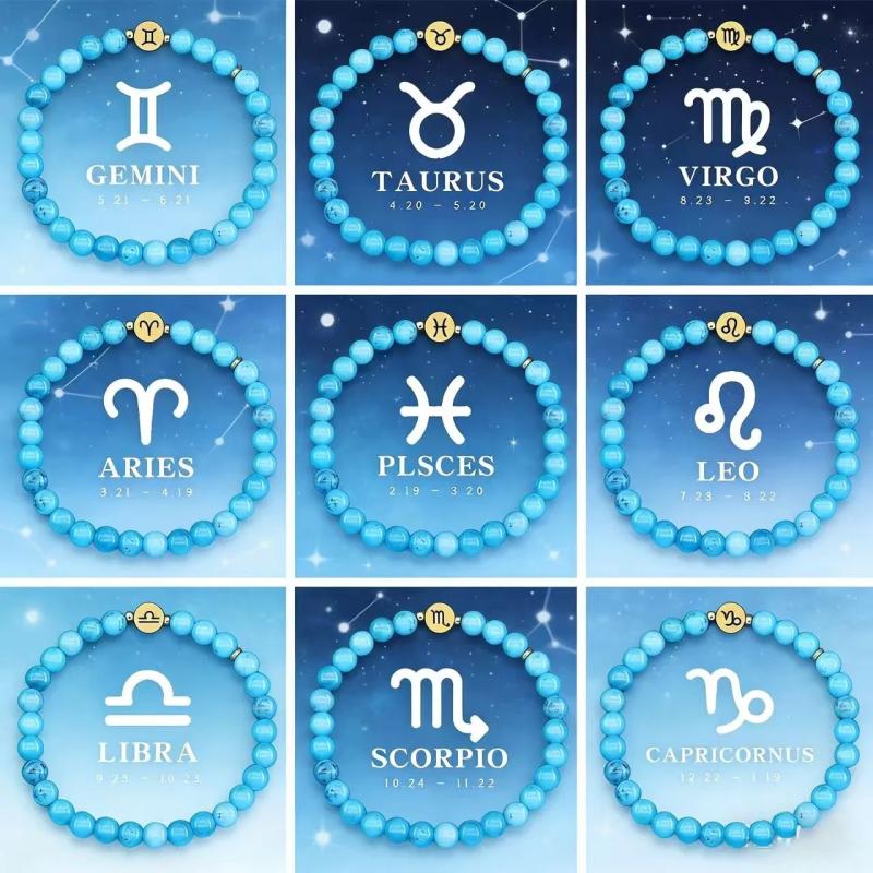Turquoise Stone Bracelet | Scorpio, Virgo, Gemini Zodiac Jewelry