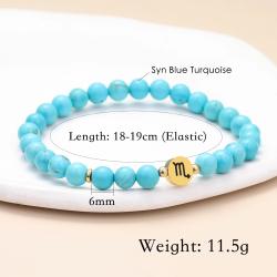 Turquoise Stone Bracelet | Scorpio, Virgo, Gemini Zodiac Jewelry