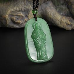 Buddhistische Jade-Anhänger-Halskette – Spirituell & Stilvoll