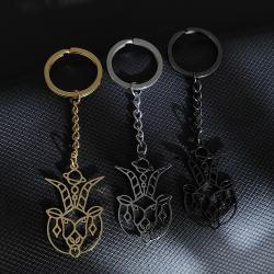 Capricorn Pendant Keychain: Electroplated Stainless Steel Gift