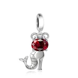 Personalized 925 Sterling Silver Zodiac Charm Bracelet & Necklace