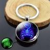 Zodiac Constellation Keychains | Luminous Double Sided Glass Domed ...