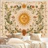 Boho-Mandala-Wandteppich – Vintage-Blumenmuster