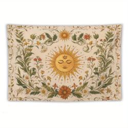 Boho-Mandala-Wandteppich – Vintage-Blumenmuster