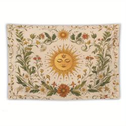 Boho-Mandala-Wandteppich – Vintage-Blumenmuster