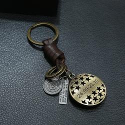On İki Takımyıldız Temalı Vintage Anahtarlık - Bronz ve İçi Boş Tasarım