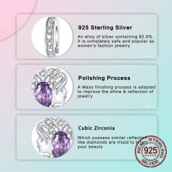 Ciondolo con la costellazione dei Gemelli | Ciondoli in argento sterling 925 e zirconi