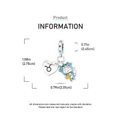 Sterling Silver Zodiac Pendants | Birth Sign Jewelry for Bracelets ...