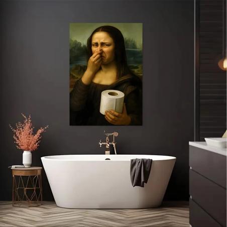 Papier toilette Mona Lisa : Décoration de salle de bain amusante et impressions sur toile