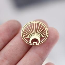Breloques et pompons rayons de soleil dorés - Kit de création de bijoux à faire soi-même