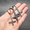 Halskette mit umgedrehtem Kreuz aus Edelstahl – Punk & Stilvoll