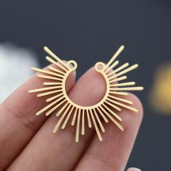 Breloques et pompons rayons de soleil dorés - Kit de création de bijoux à faire soi-même