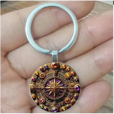 Astrology Compass Keychain: Retro Style & Unique Gift