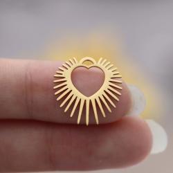 Breloques et pompons rayons de soleil dorés - Kit de création de bijoux à faire soi-même