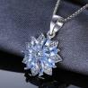 Blue Spinel Flower Pendant Necklace | 925 Sterling Silver