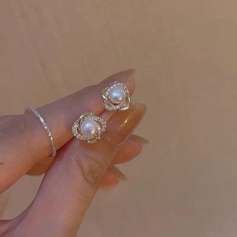 Sterling Silver Pearl Earrings | French Chic & Elegant
