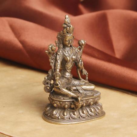 Antike Buddha-Statue aus Messing: Sammlerstück für Zuhause und Büro