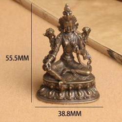 Antike Buddha-Statue aus Messing: Sammlerstück für Zuhause und Büro