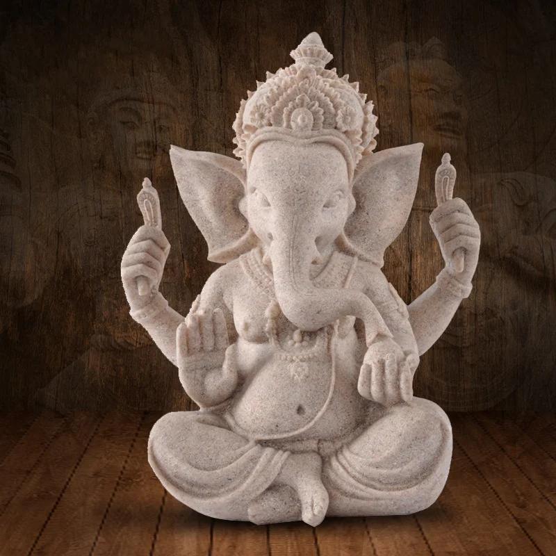 Bronz Ganesha Heykeli - Hindu Tanrısı Süs Eşyası