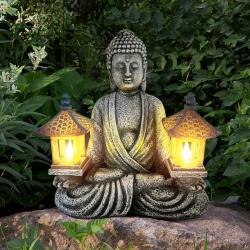 Leuchtende Buddha-Pagode | Solarbetriebene Gartendekoration