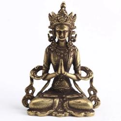 Handgefertigte Buddha-Statue aus Messing – Autoschmuck & Meditationsdekoration