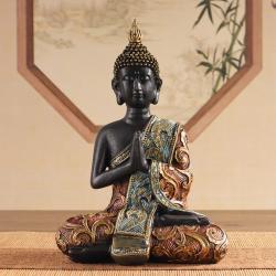 Sitzende Buddha-Statue: Friedliche Dekoration für Zuhause und Büro
