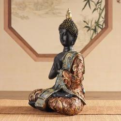 Sitzende Buddha-Statue: Friedliche Dekoration für Zuhause und Büro