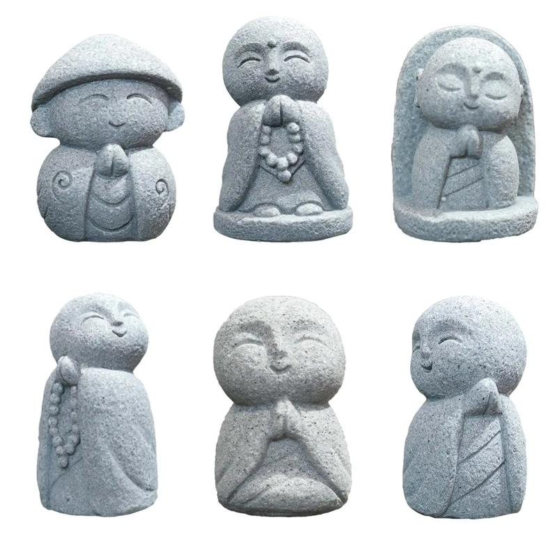 Niedliche Zen-Buddha-Statue: Miniatur-Aquariumdekoration